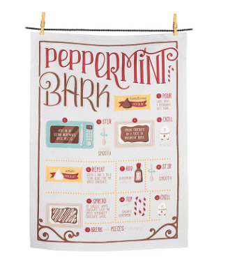 Peppermint Bark Recipe Kitchen Towel